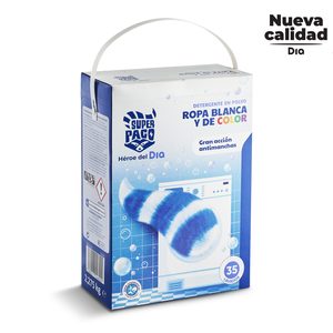 DIA SUPER PACO detergente máquina polvo blanca y color maleta 35 cacit – LA  EXCLUSIVA