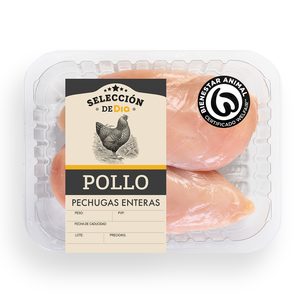 SELECCIÓN DE DIA pechugas enteras de pollo bandeja (peso aprox. 660 gr)