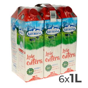 ASTURIANA leche entera envase 1 lt PACK 6