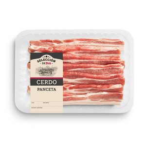 SELECCIÓN DE DIA panceta fileteada de cerdo bandeja 500 gr