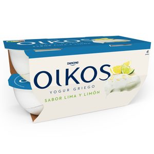 DANONE OIKOS yogur griego sabor lima limón pack 4 unidades 110 gr